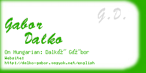 gabor dalko business card